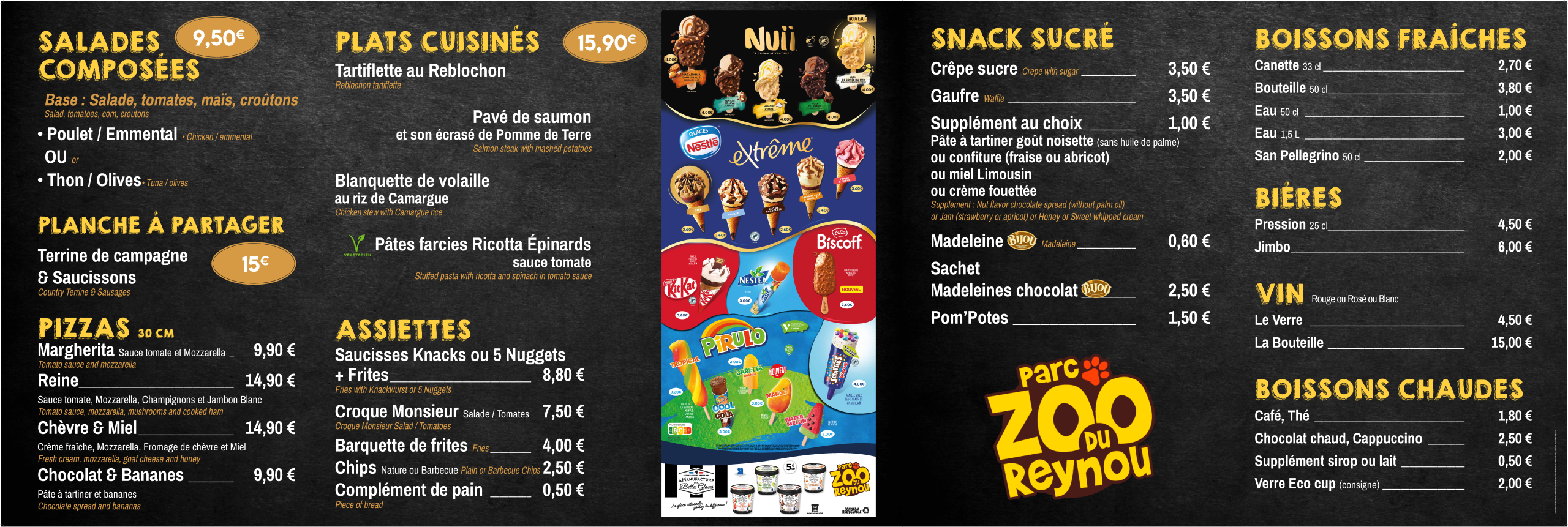 2026_Menu les tables.pdf Carte snack 2025